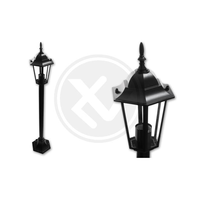 Lampe Filaire d’extérieur Victoria E27 – Borne de jardin 105 cm sur pied design noir
