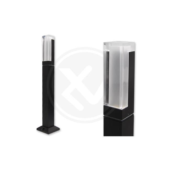 Lampe de jardin filaire LED 7W Lora 50 cm noire – Borne extérieure moderne et économe en énergie