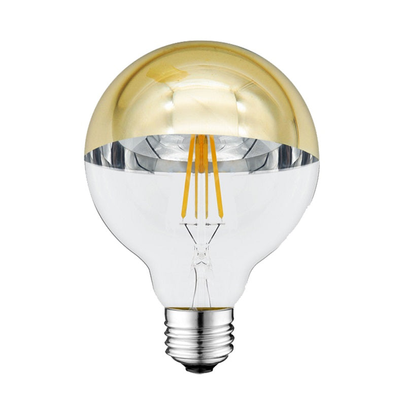 Ampoule LED Filaire E27 G95 4W 400LM Verre Demi-Doré 2700K Lumière Chaude 175-265V