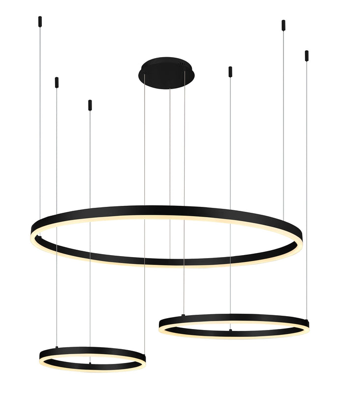 Suspension LED filaires 70W 5600 lm – Noir Sablé 3000K – AC175-265V