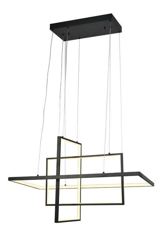 Suspension LED filaires 67W 5360 lm – Noir Sablé 3000K – AC175-265V