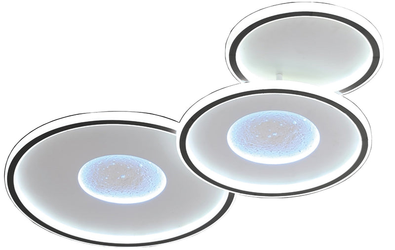 Plafonnier LED filaires 106W 8480lm Noir Sable 3000K 175-265V – éclairage intérieur très puissant