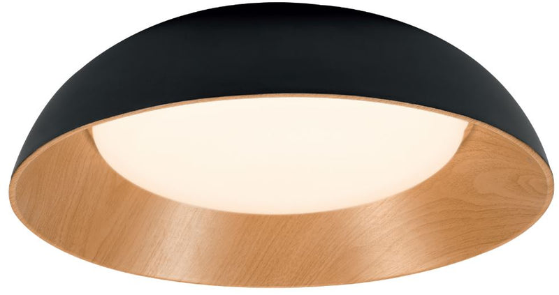 Plafonnier LED Filaires 24W 75 lm/W – Noir & Bois – Éclairage Réglable CCT