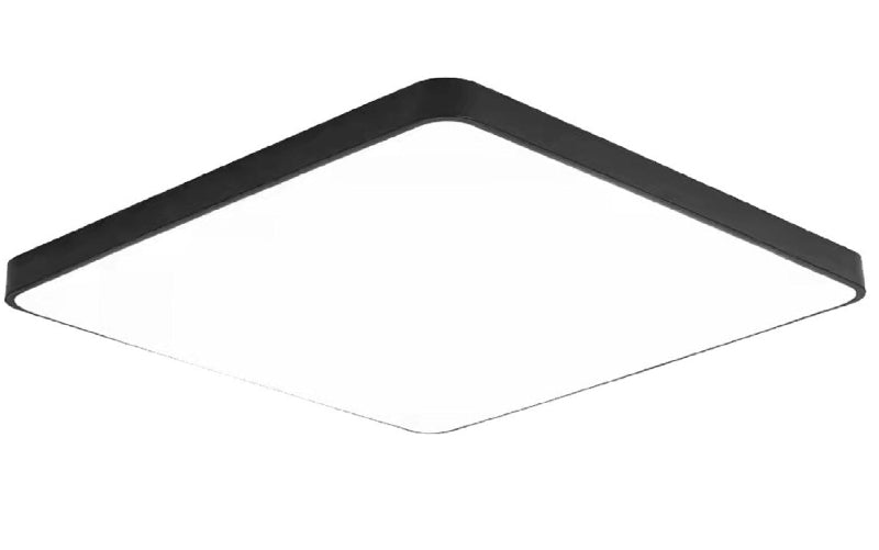 Plafonnier LED Filaire Carré 5630SMD 30W – Blanc Chaud 3000K – Noir – 80 lm/W AC175-260V