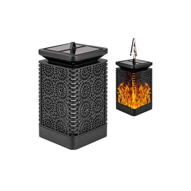 Lampe Solaire LED Décorative Effet Flamme Carrée – Éclairage Extérieur IP44
