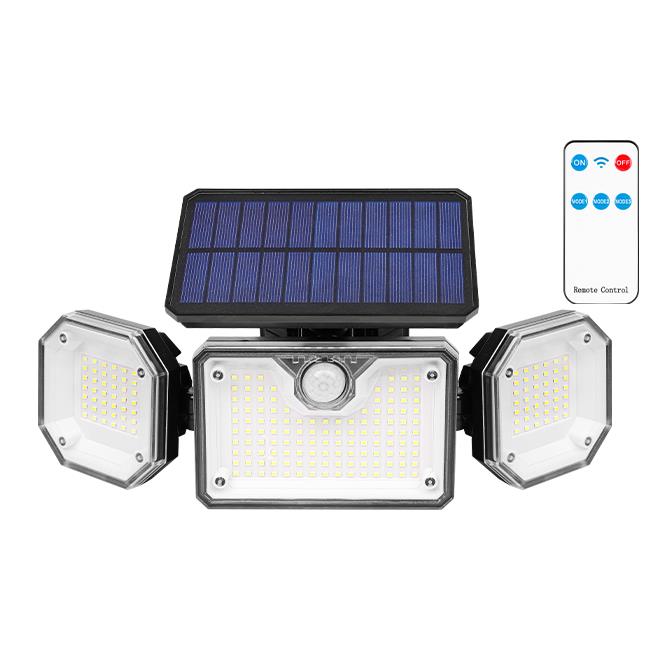 Projecteur LED Solaire 226 SMD avec Détecteur PIR et Télécommande – Éclairage Extérieur Puissant 4500K IP65 Autonome