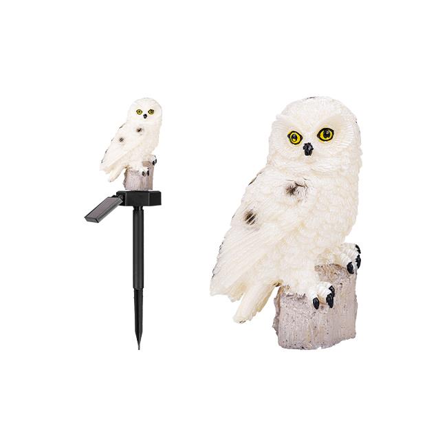 Lampe Solaire LED Jardin Hibou 40 cm – Décoration Extérieure à Planter avec Capteur Crépusculaire IP44