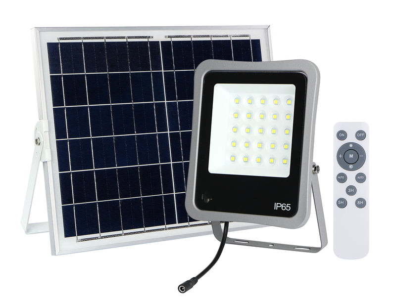 Projecteur solaire LED 8W 500Lm 6000K 3.2V/6Ah - charge rapide