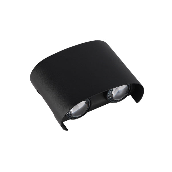 Applique Murale filaires LED 4W IP65 340LM 220-240V Noir 3000K – Corps en Aluminium