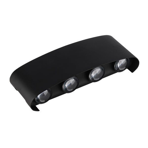 Applique Murale filaires LED 8W IP65 710LM 220-240V Noir 3000K – Corps en Aluminium