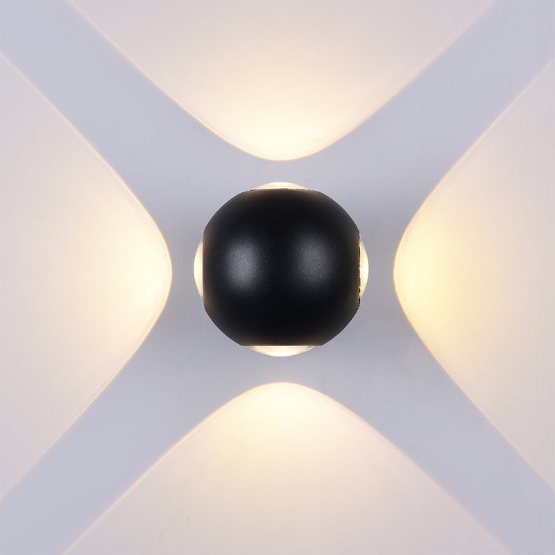 Applique Murale Filaires LED 4W CREE IP54 440lm Noir 4000K Éclairage Extérieur Compact