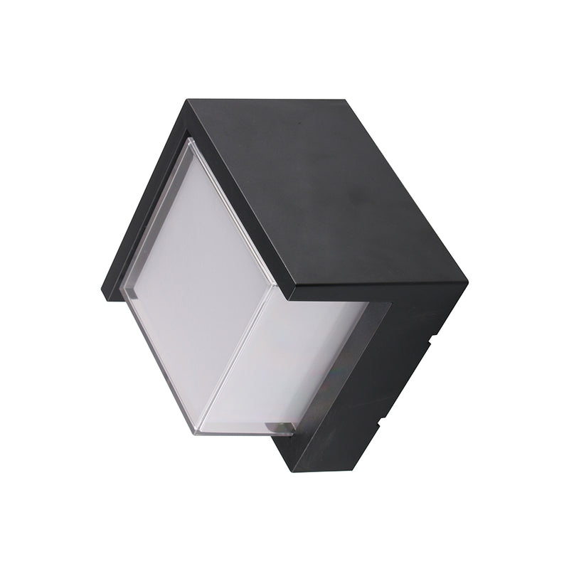 Applique Murale LED Filaire Carrée Noire 12W 4200K IP65 – 70 lm/W