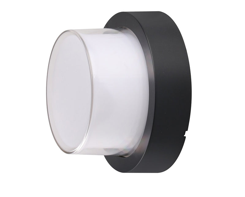 Applique Murale LED Filaire Ronde Noire 12W 4200K IP65 – 70 lm/W