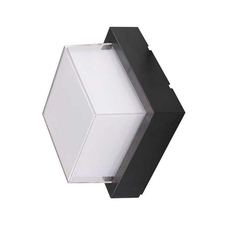 Applique Murale LED Filaire Carrée Noire 12W 4200K IP65 – 70 lm/W