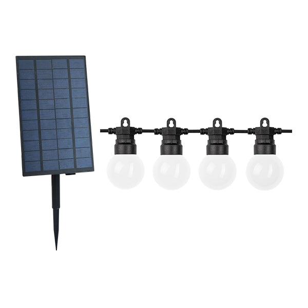 Guirlande solaire 10 m + 30 cm (câble d’alimentation) 2800K 3.7V/3.6Ah