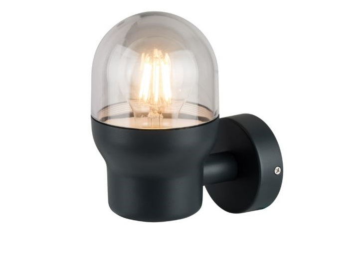 Applique Murale Filaire LED Aluminium Noir Douille E27 IP44 AC220-240V