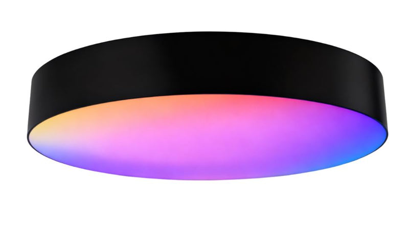 Plafonnier LED Filaire 40W + RGB 10W Noir 3CCT à Mémoire avec Télécommande