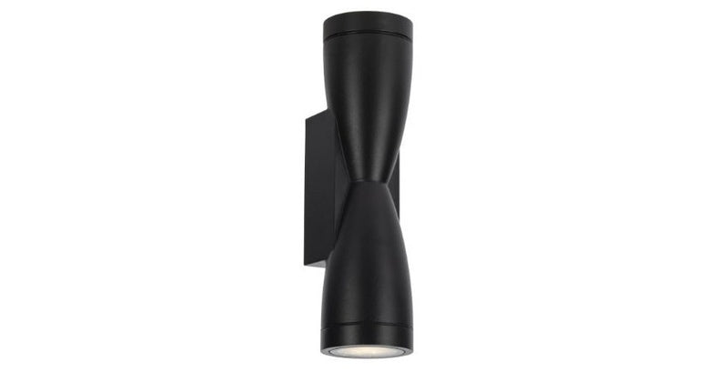 Applique Murale Filaire LED Aluminium Noir Double Douille GU10 IP54 AC220-240V