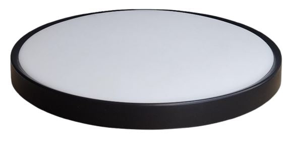 Plafonnier LED Noir filaires 12W + 4W 3CCT IP65 100LM/W 220-240V – Éclairage Blanc Réglable
