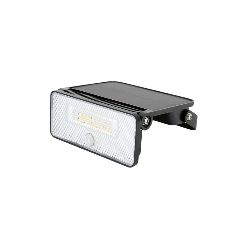 Projecteur LED Solaire SOKER 8W 1000lm 3000K/4000K/6500K IP54 Noir avec Détecteur PIR