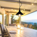 Lampe de Jardin Filaire LED Aluminium Noir Douille E27 IP44 AC220-240V