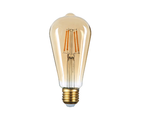 Ampoule LED filaire Bougie ST64 E27 8W 700LM 2500K Verre Doré 220-240V