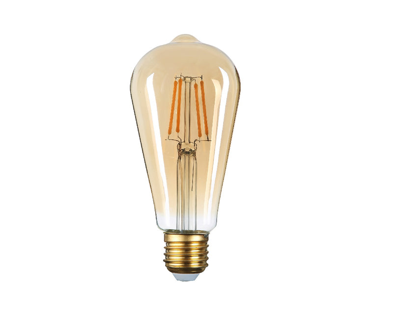 Ampoule LED filaire Bougie ST64 E27 8W 700LM 2500K Verre Doré 220-240V