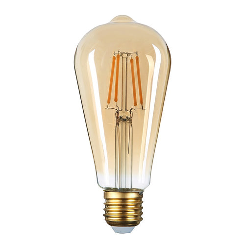 Ampoule LED filaire Bougie ST64 E27 8W 700LM 2500K Verre Doré Dimmable 220-240V