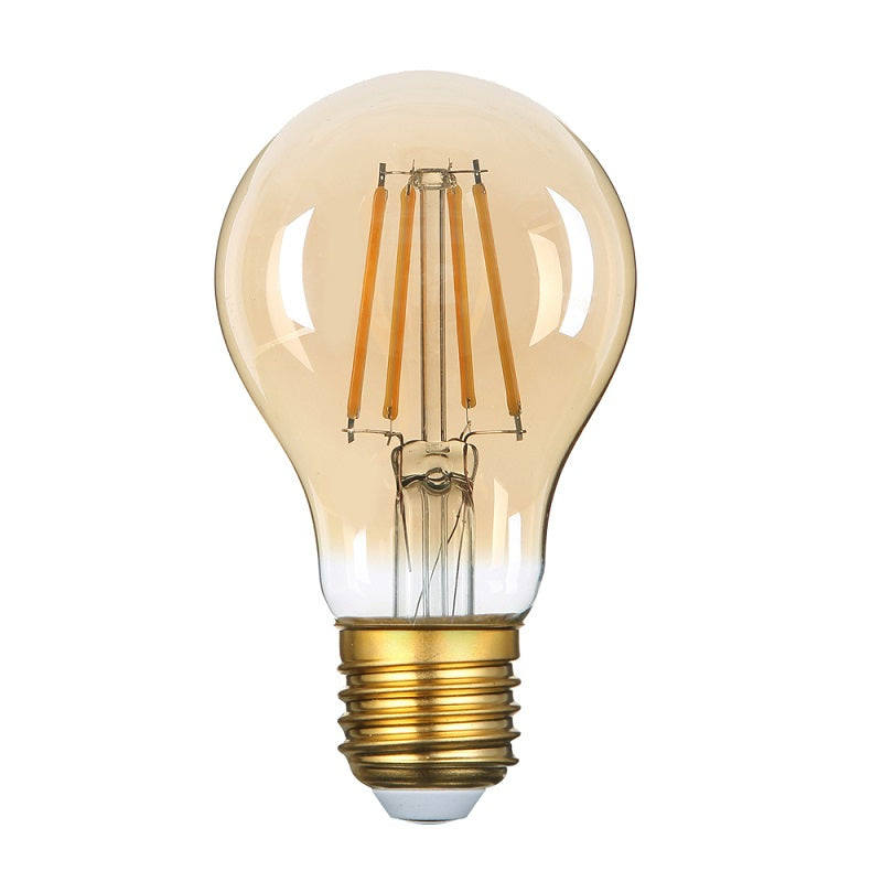 Ampoule LED Filaire A60 8W 810LM E27 2700K Filament Verre Doré Dimmable 220-240V