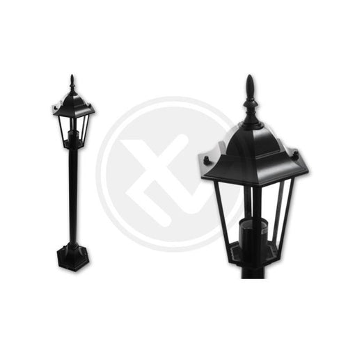 Lampe Filaire d’extérieur  Victoria E27 – Borne de jardin 105 cm sur pied design noir