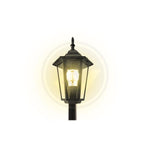 Lampe Filaire d’extérieur  Victoria E27 – Borne de jardin 105 cm sur pied design noir