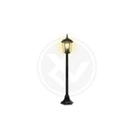 Lampe Filaire d’extérieur  Victoria E27 – Borne de jardin 105 cm sur pied design noir