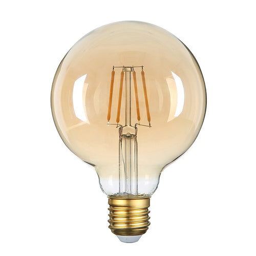Ampoule LED Filaire E27 G95 4W 400LM Verre Doré 2500K Lumière Chaude Vintage Décorative 220-240V