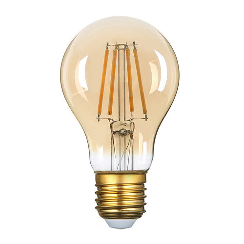 Ampoule LED Filaire E27 A60 8W 700LM Verre Doré 2500K Lumière Chaude Vintage 220-240V
