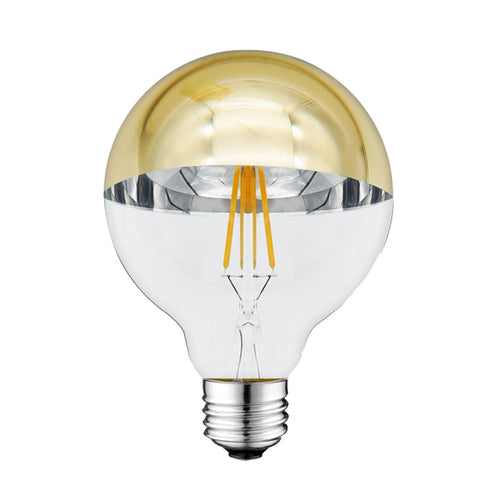 Ampoule LED Filaire E27 G95 4W 400LM Verre Demi-Doré 2700K Lumière Chaude 175-265V