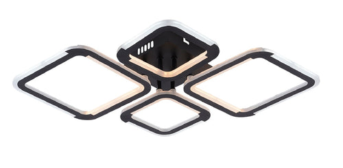 Plafonnier LED Filaire 50W 4580 lm – Noir CCT 3000K à 6000K – Dimmable avec Télécommande