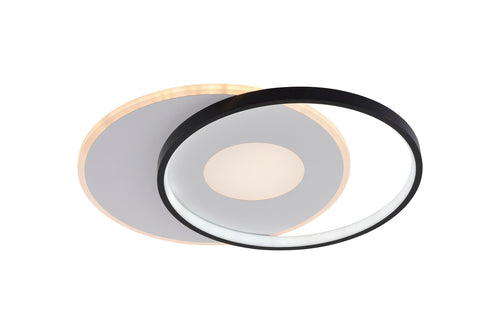 Plafonnier LED Filaire 54W 4120 lm Blanc & Noir – CCT 3000K à 6000K – Dimmable avec Télécommande