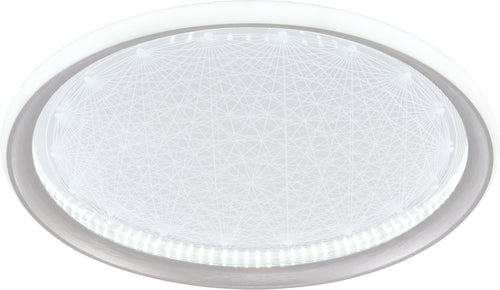 Plafonnier LED Filaire 42W 2340 lm Argent & Cristal – CCT 3000K à 6000K – Dimmable avec Télécommande