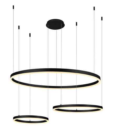 Suspension LED filaires 70W 5600 lm – Noir Sablé 3000K – AC175-265V