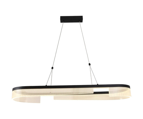 Suspension LED filaires 30W 2400lm Noir Sable 3000K 175-265V – éclairage intérieur moderne