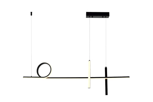Suspension LED filaires 24W 1920lm Noir/Blanc 3000K 175-265V – éclairage intérieur moderne