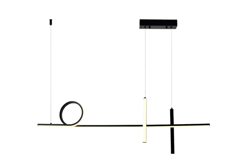 Suspension LED filaires 24W 1920lm Noir/Blanc 3000K 175-265V – éclairage intérieur moderne