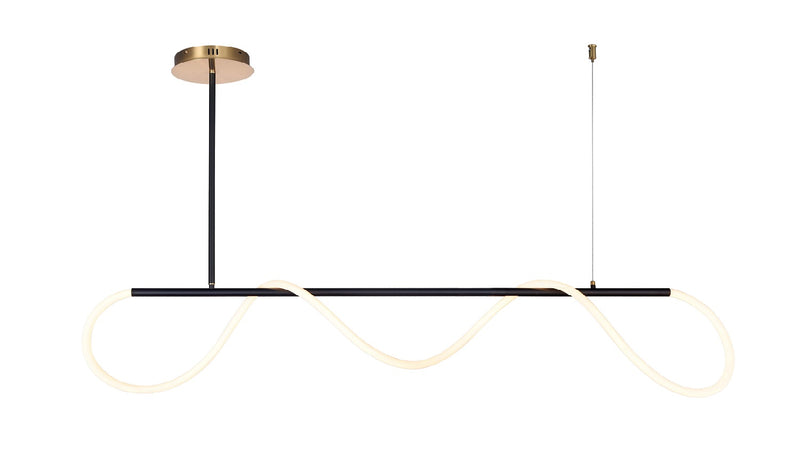 Suspension LED filaires 36W 2880lm Noir 3000K 175-265V – éclairage intérieur moderne
