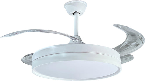 Plafonnier Ventilateur LED Filaire 36W 2880lm 3 Températures de Couleur 100-240V Blanc avec Télécommande
