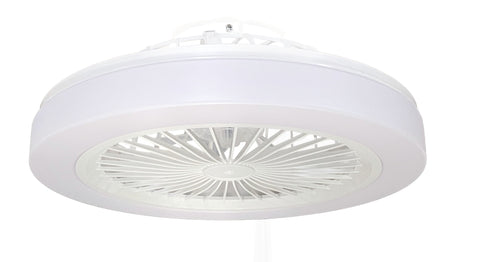 Plafonnier Ventilateur LED Filaire 36W 2880lm 3 Températures de Couleur 100-240V Blanc avec Télécommande