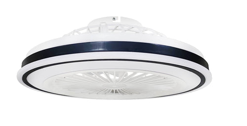 Plafonnier Ventilateur LED Filaire 36W 2880lm 3 Températures de Couleur 100-240V Blanc/Noir avec Télécommande