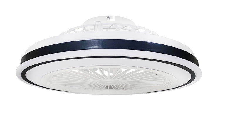 Plafonnier Ventilateur LED Filaire 36W 2880lm 3 Températures de Couleur 100-240V Blanc/Noir avec Télécommande
