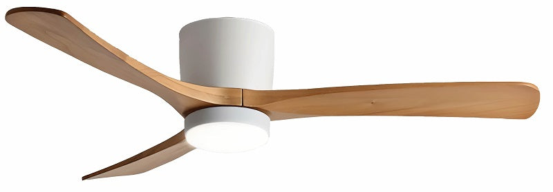 Plafonnier Ventilateur LED Filaire 18W 3CCT 1440 lm 100–240V Blanc & Bois – Télécommande
