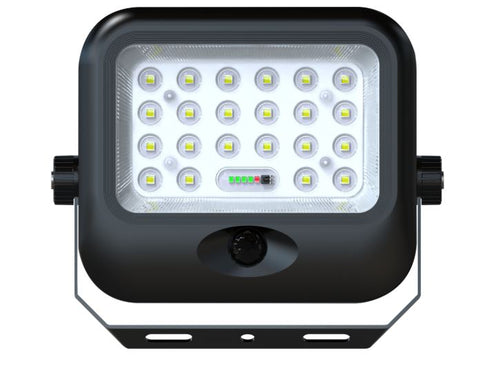 Projecteur solaire LED 1600LM 5Ah CCT IP65 + capteur - télécommande