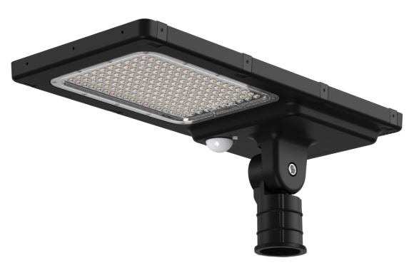 Lampadaire hybride LED solaire/secteur 6600LM/40W 12Ah/9.6V IP65 4000K+6000K + télécommande